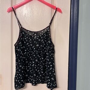 eyelash couture Black Floral Spaghetti Strap Camisole